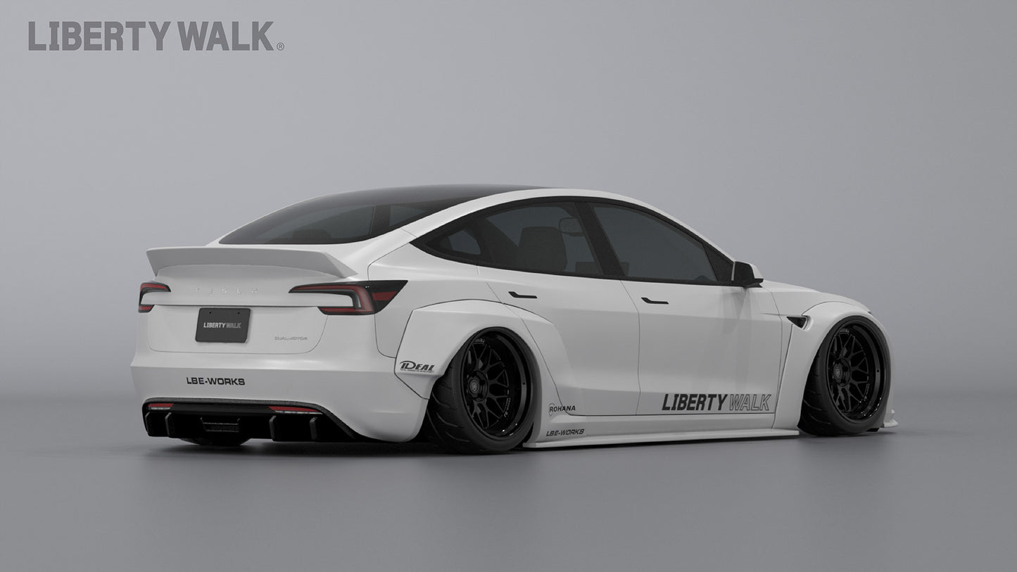 LB-E-WORKS TESLA Model 3 complete body kit ver.2 (FRP)