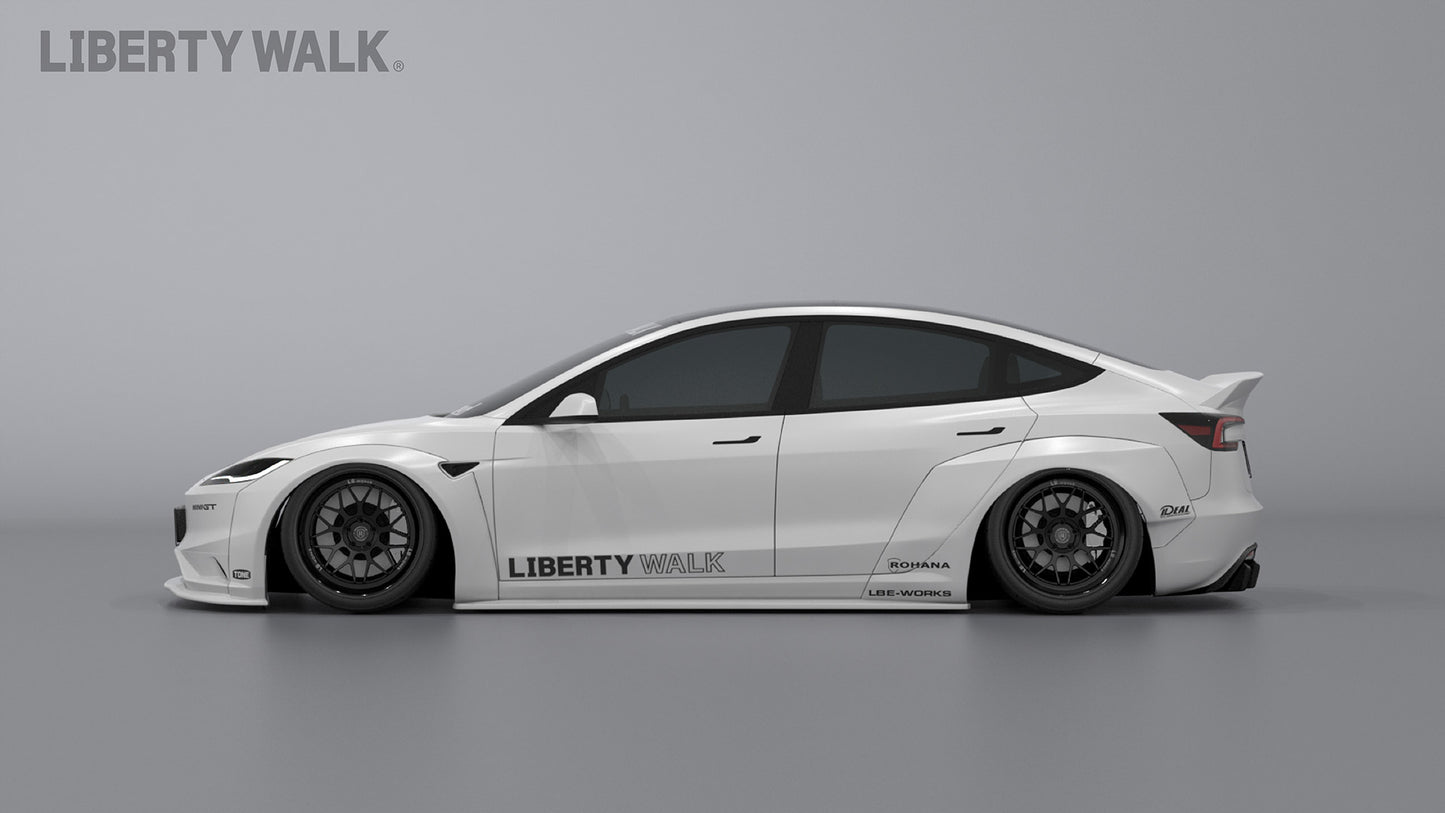 LB-E-WORKS TESLA Model 3 complete body kit ver.2 (FRP)