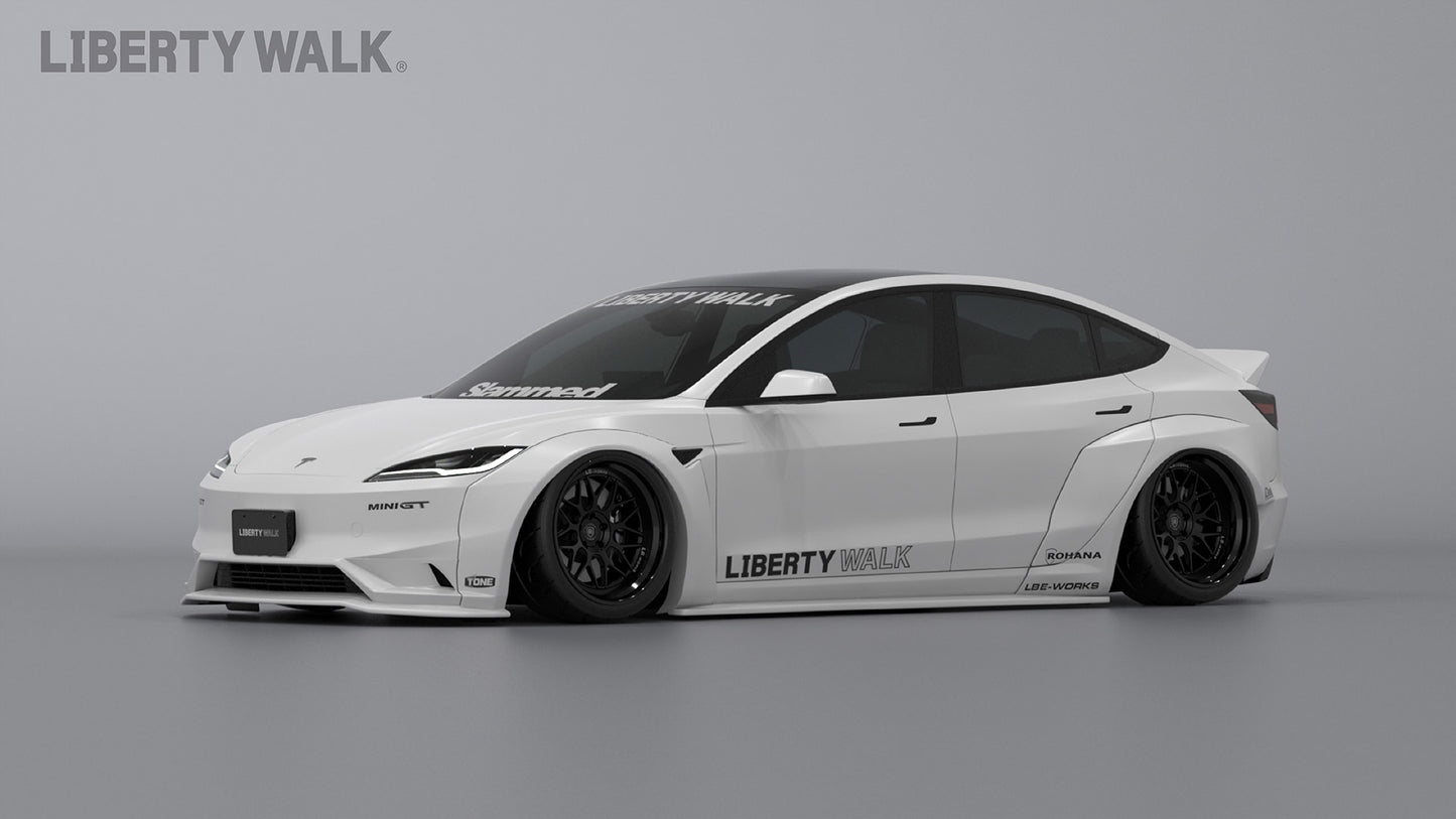 LB-E-WORKS TESLA Model 3 complete body kit ver.2 (FRP)